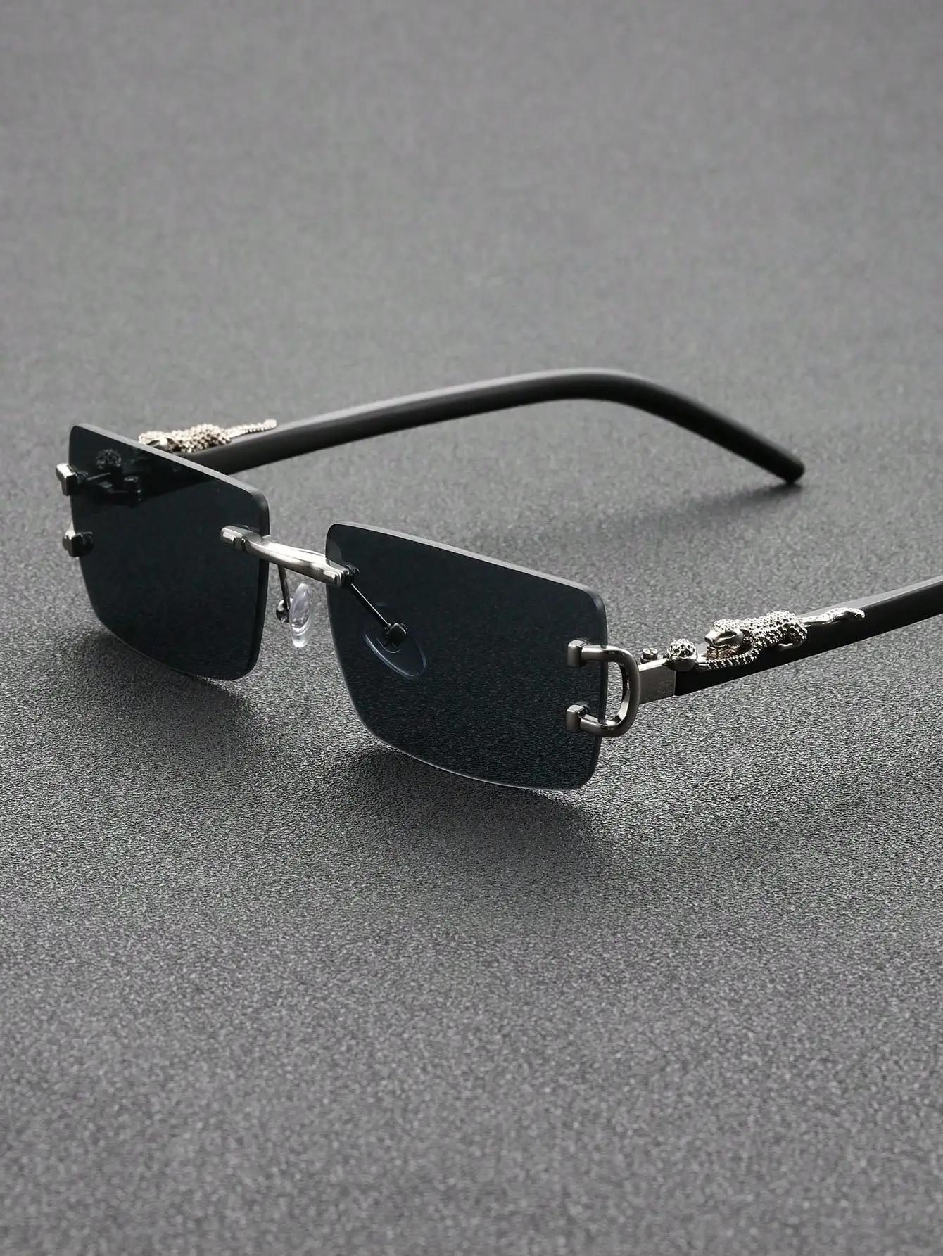 Lunettes de soleil unisexes classiques à monture carrée, en métal, à la mode, pour cyclisme en plein