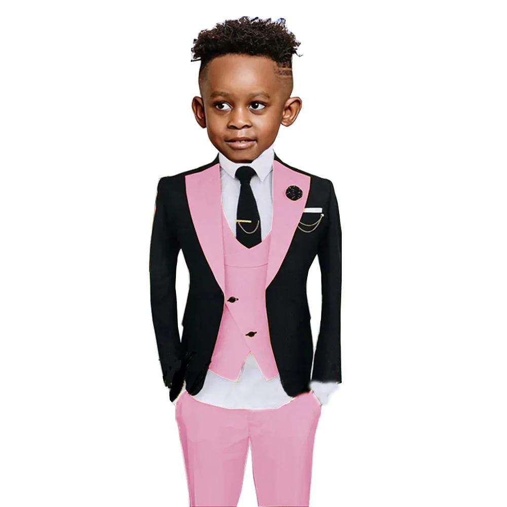 Ensemble de costumes colorés à la mode pour enfants, 3 pièces, Costumes de spectacle de haute qualit