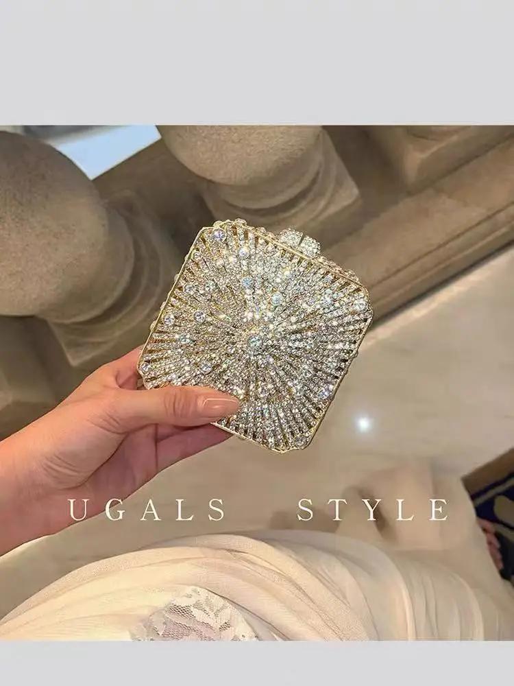 Cristal strass diamant sac de soirée paillettes Mini boîte de luxe concepteur mode pochette sac à ma