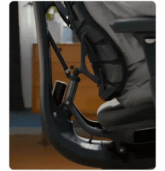 Chaise de bureau ergonomique pour ordinateur, chaise de gaming avec support lombaire, design réglabl