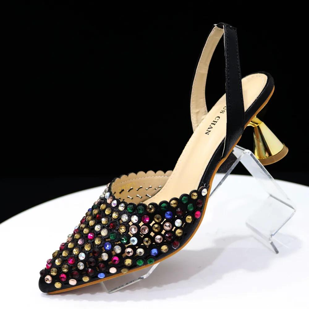 Venus Chan-Chaussures de Mariage à Talons Hauts et Pointus INS, Ensemble de Chaussures et Sacs Color