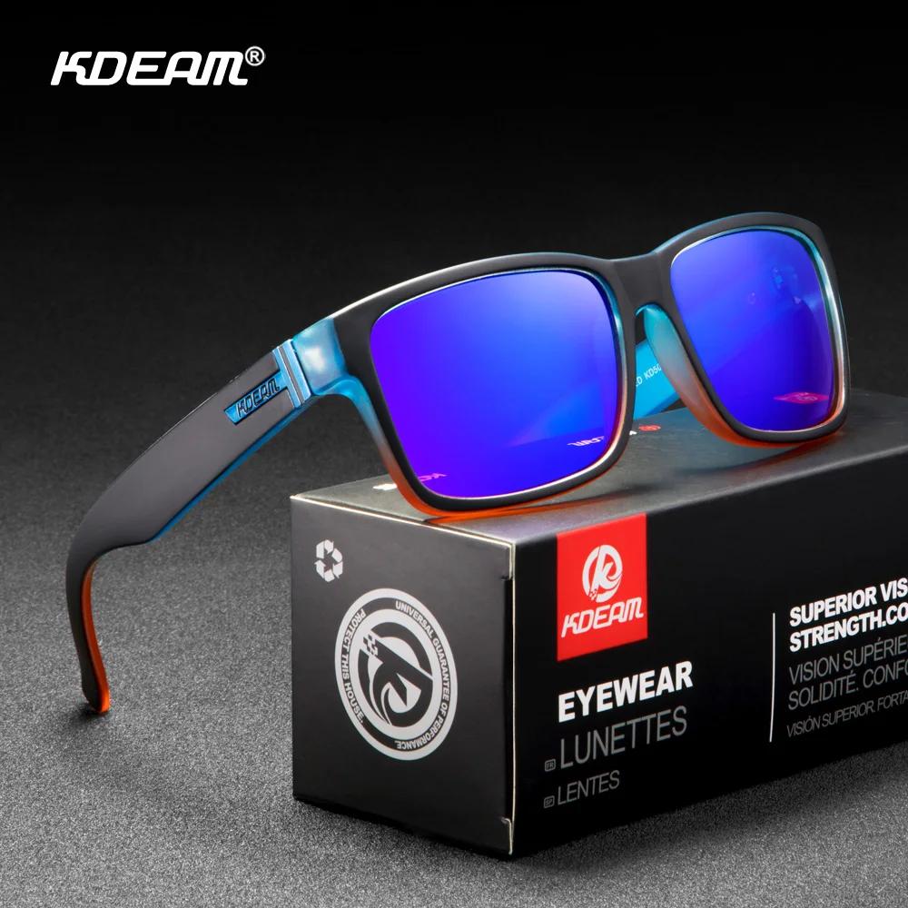 KDEAM Revamp de Sport hommes lunettes de soleil polarisées couleurs choquantes lunettes de soleil co