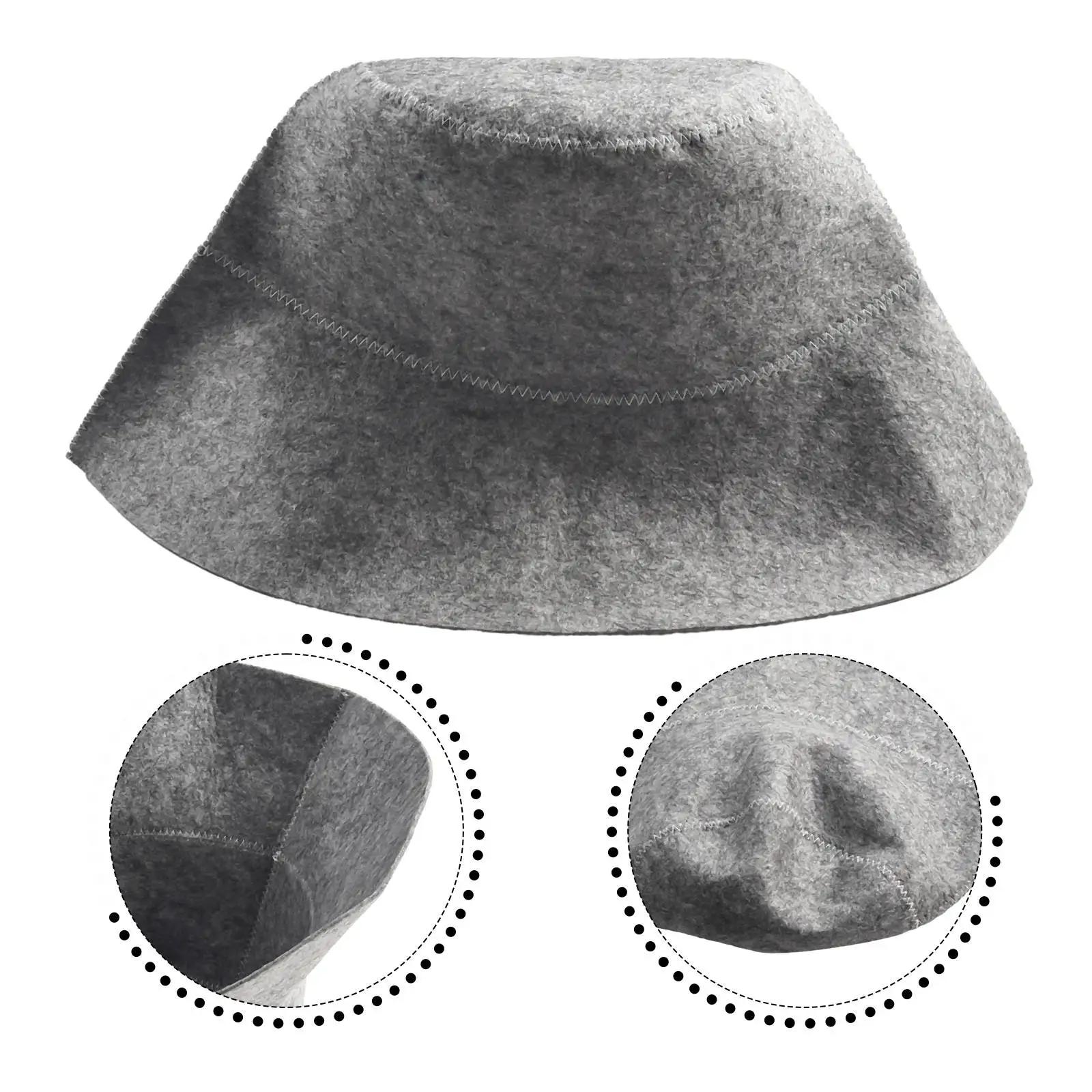 Chapeau de Sauna en feutre Anti-chaleur, casquette russe épaisse en feutre de laine, bonnet de douch