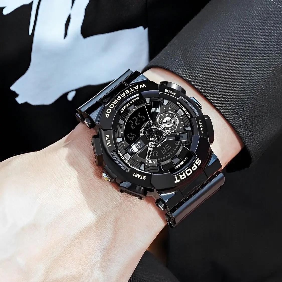 Montre de sport électronique multifonction pour hommes, montres pour jeunes, tendance de la mode