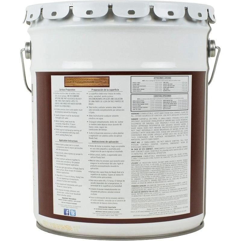Teinture extérieure et scelleuse pour bois, 5 gallons, noyer foncé