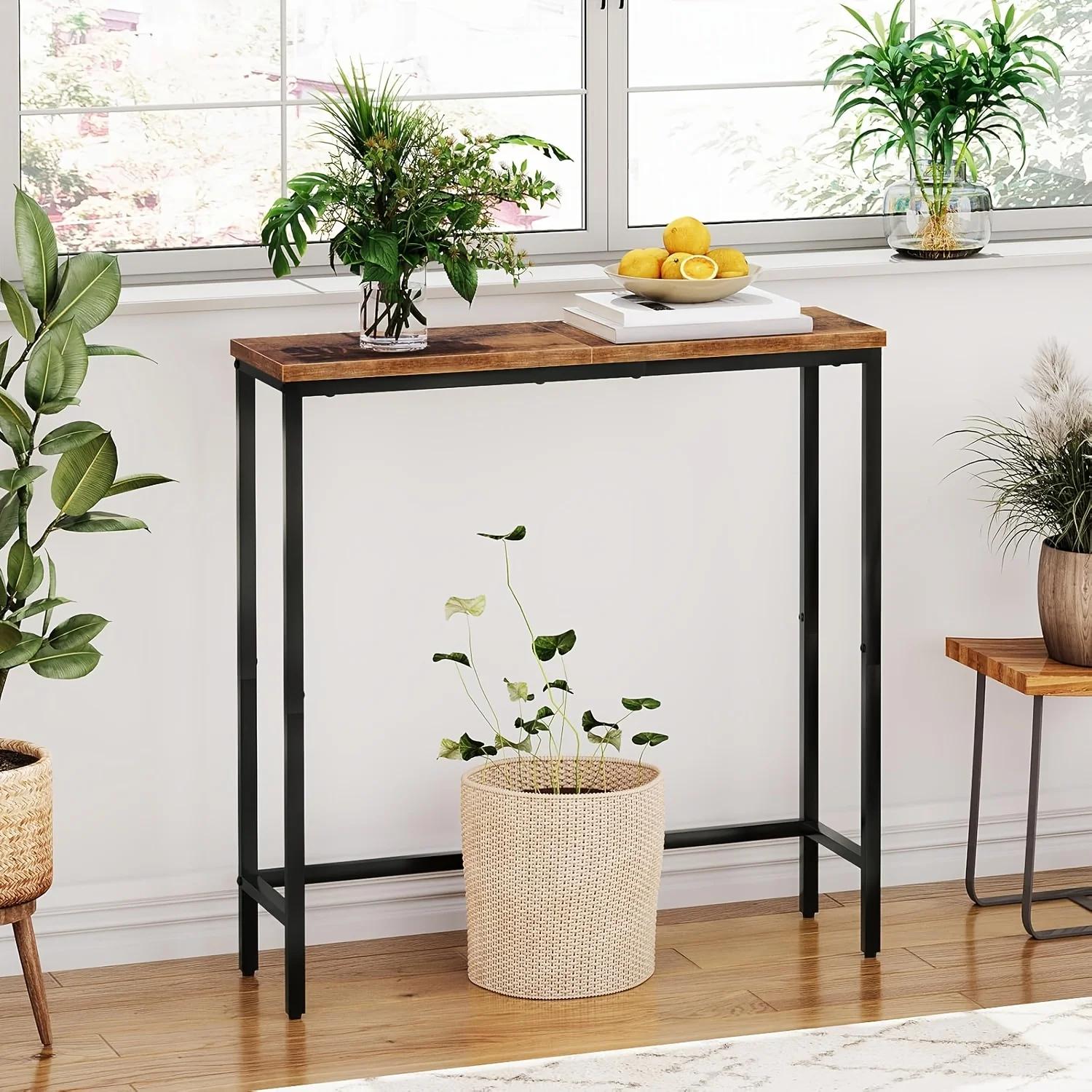 Table console - Table d'entrée moderne industrielle, salon, bureau - Table console pour entrée/salon