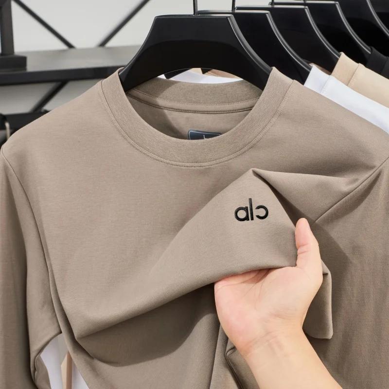 T-shirt à col rond pour homme, nouvelle collection automne, marque de mode haut de gamme, avec badge