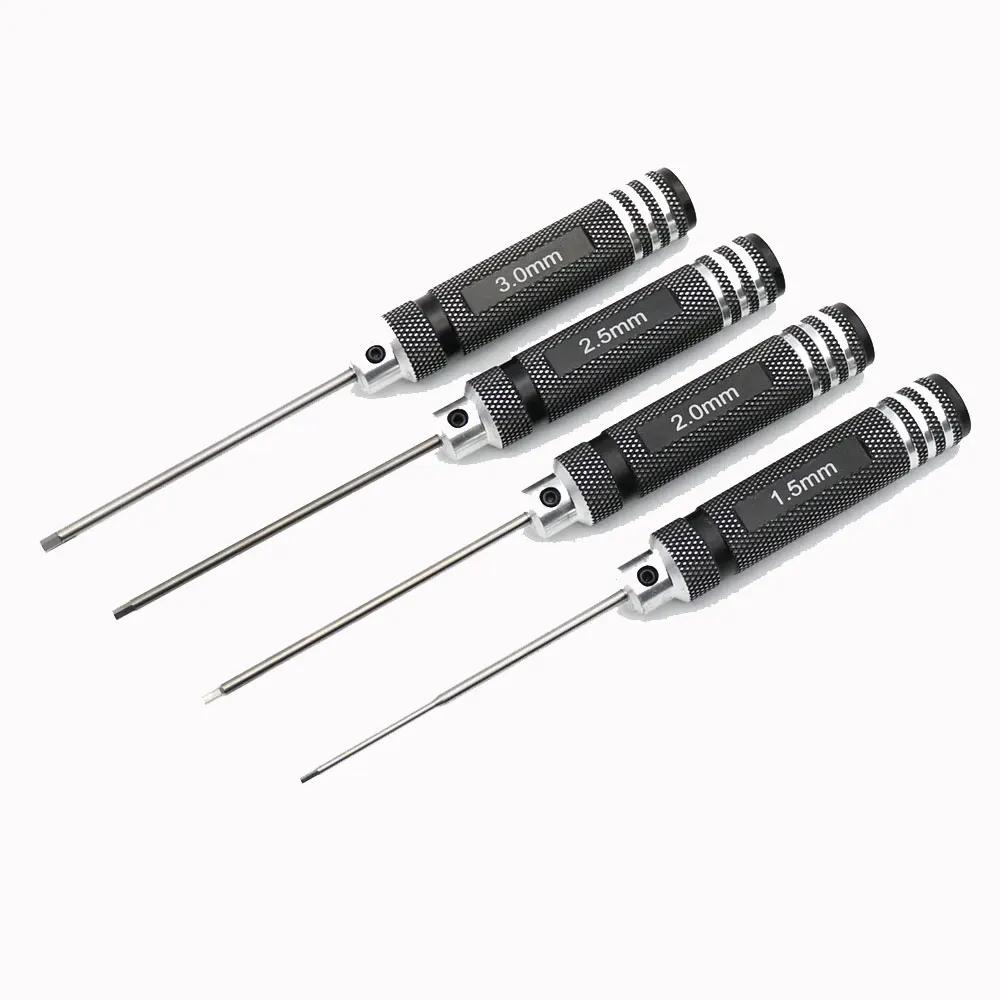 4 pièces 1.5/2/2.5/3.0mm pilotes hexagonaux noirs clé Allen ensemble d'outils de réparation pour voi