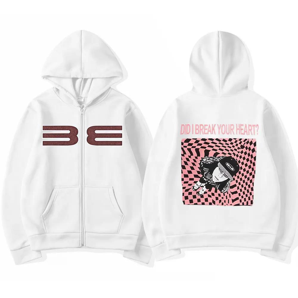 Frappé-moi dur et doux DID J'ai frapper votre cœur? Sweat-shirt à capuche avec fermeture éclair pour