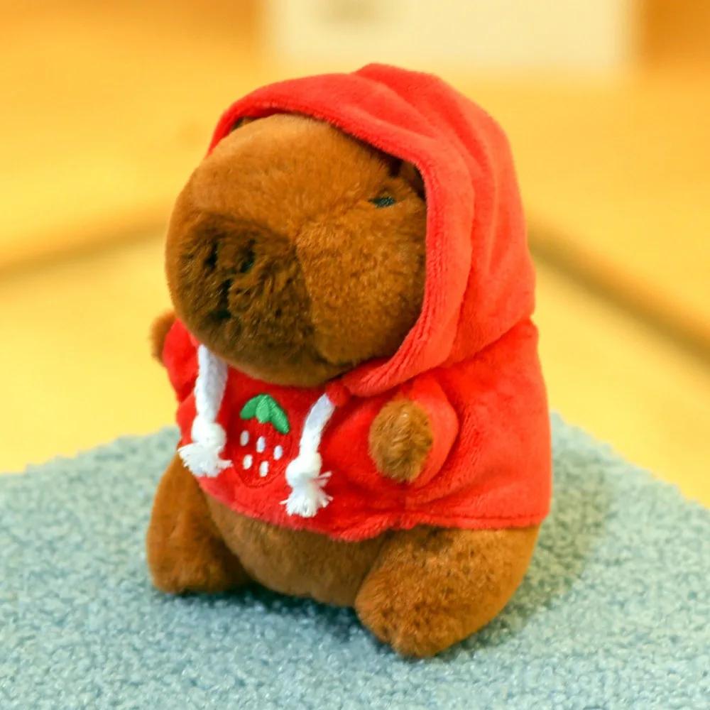 Jouet en peluche Capybara mignon, sweat à capuche avec ailes, poupée de Simulation, animaux en peluc