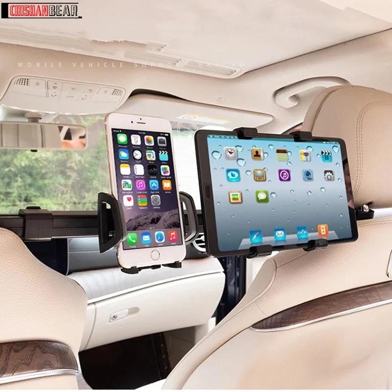 360 °   Support de siège de téléphone de voiture, support d'oreiller arrière, supports rotatifs deux