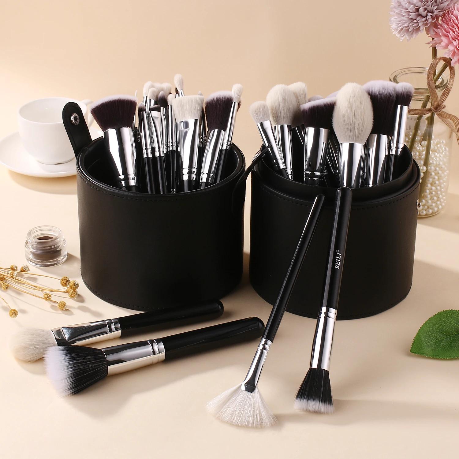 BEILI pinceau de maquillage cylindre brosses support de rangement organisateur étui de voyage pour o