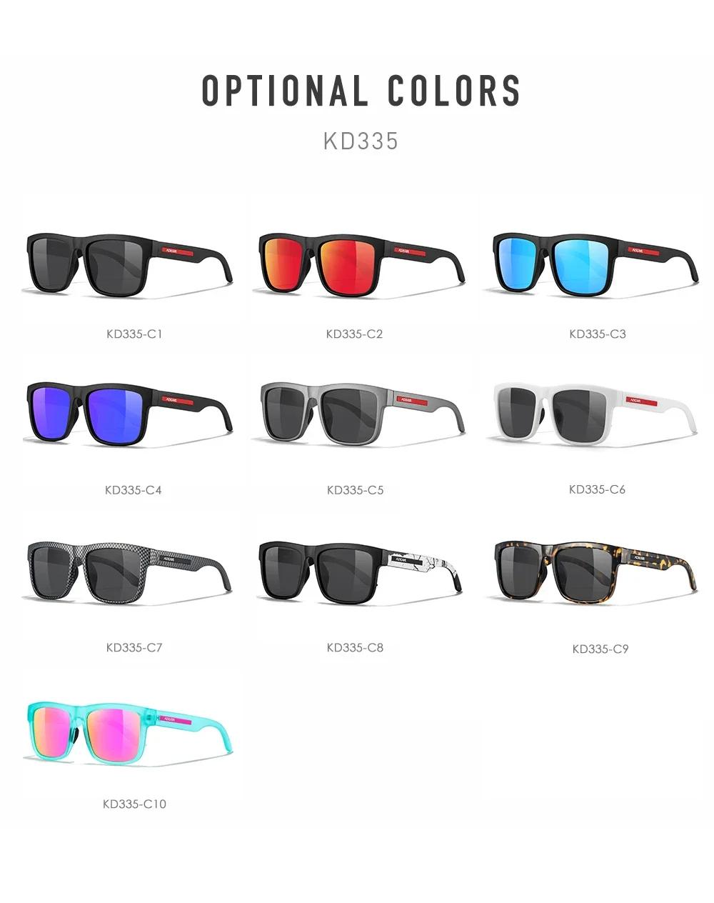 Nouvelles Lunettes de Soleil Polarisées KDEAM 2025 pour Hommes, Monture Blanche, Protection UV400, V