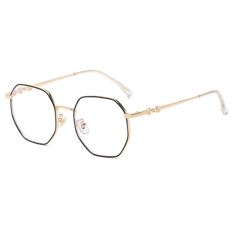 Monture de lunettes bloquant la lumière bleue classique pour femmes, lunettes à charnière à ressort 