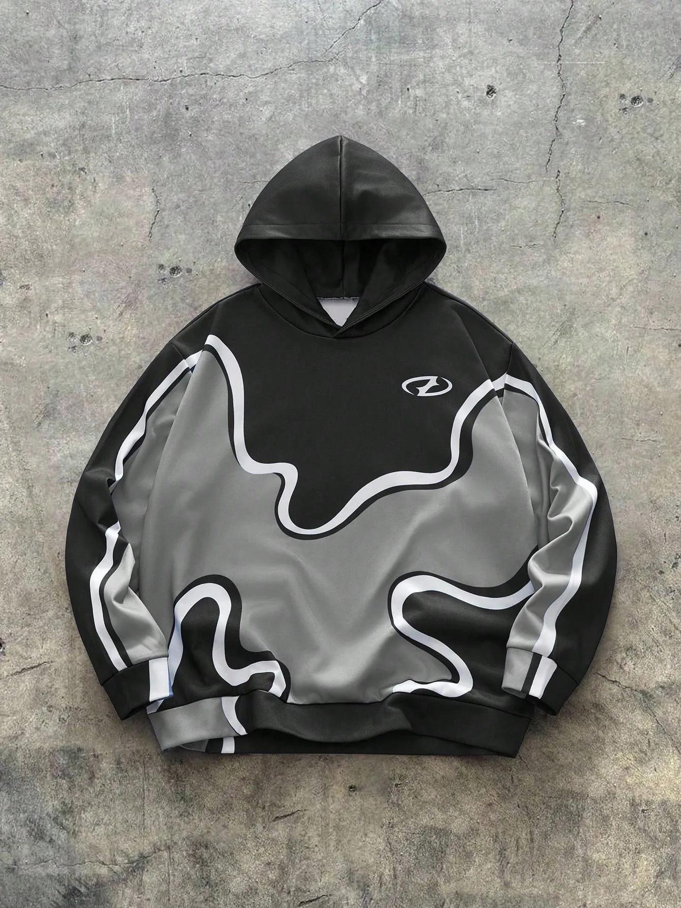 Le nouveau sweat-shirt à capuche pour hommes pour le printemps et l'automne 2025 présente un motif 3