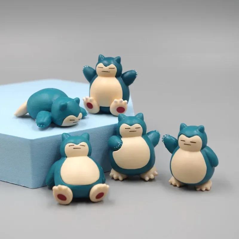 Mini figurine ronflex 1.8-3cm, 5 pièces/lot, Micro décoration de gâteau paysager, ornements Kawaii
