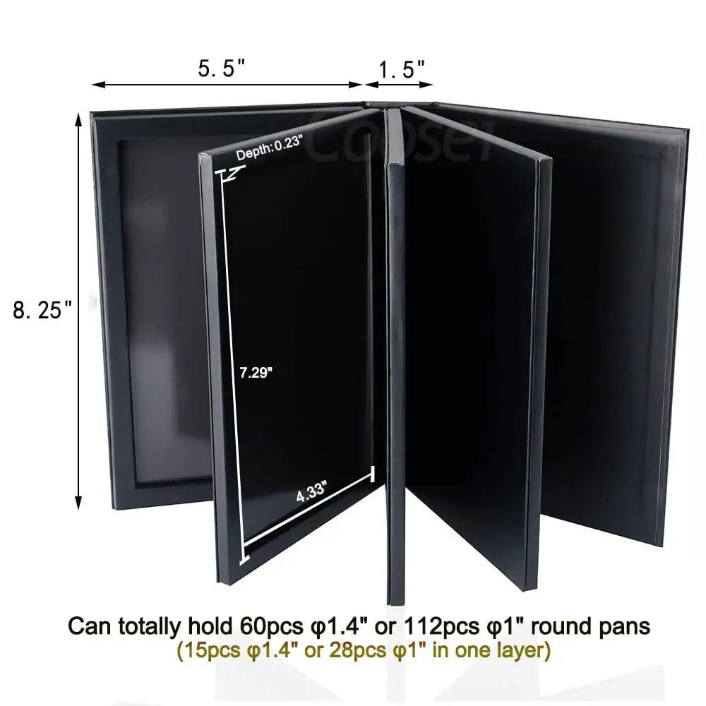 Grande palette de fard à paupières magnétique en forme de livre, 3 ou 4 couches, grande boîte de ran
