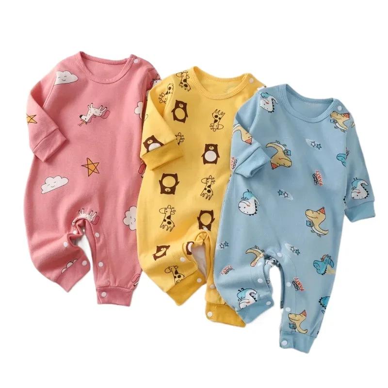 Barboteuse pour nouveau-né, 100% coton, pour fille et garçon de 0 à 18 mois, mignon, manches longues