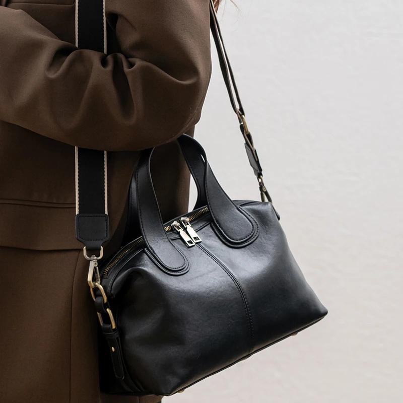 Sac à bandoulière en cuir souple de haute qualité pour femmes, nouveau design, sac à main en cuir de