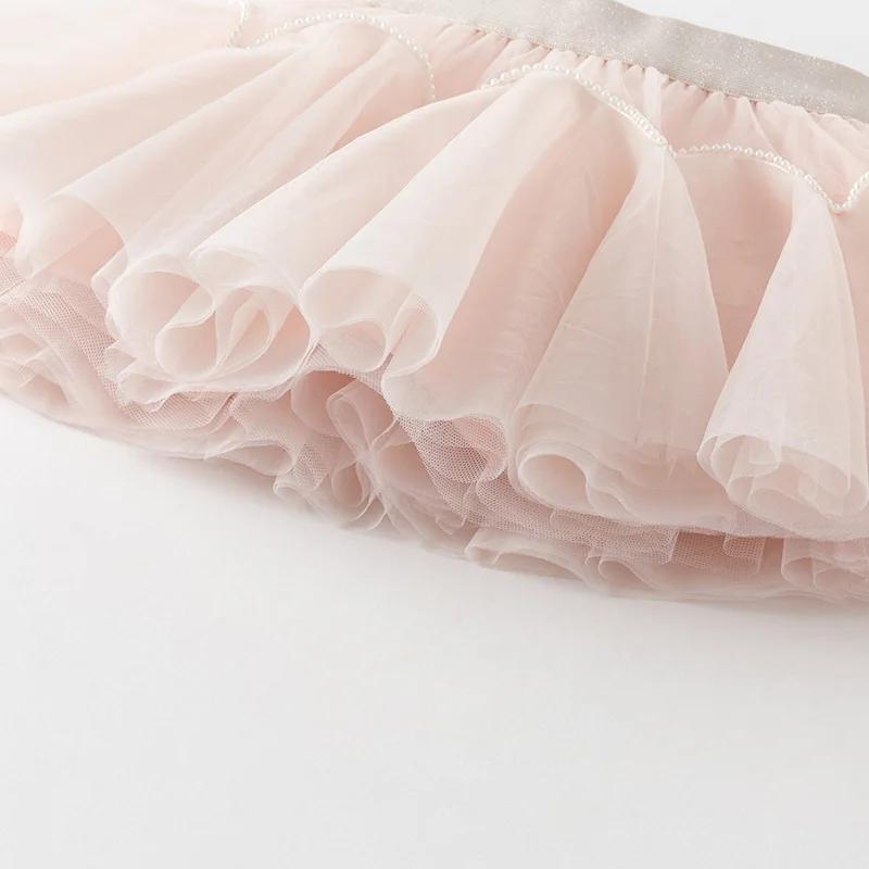 Dave Bella été enfants rose maille princesse jupe décontracté doux mignon fille robe de bal chic dou