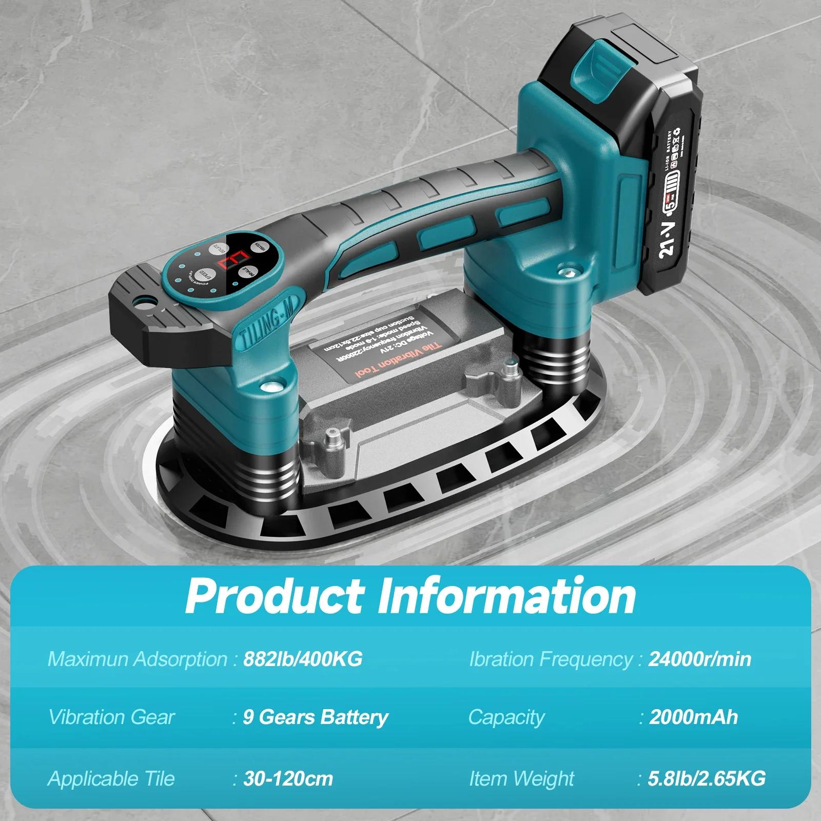 Makita – Machine de pose de carreaux à 9 vitesses, 400KG, nivellement par vibrations, outil électriq