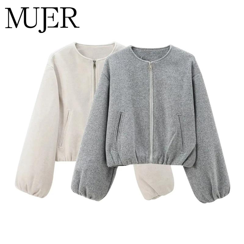 MUJER 2025 polaire Bomber vestes pour femmes doux fermeture éclair femme veste de sport à manches lo