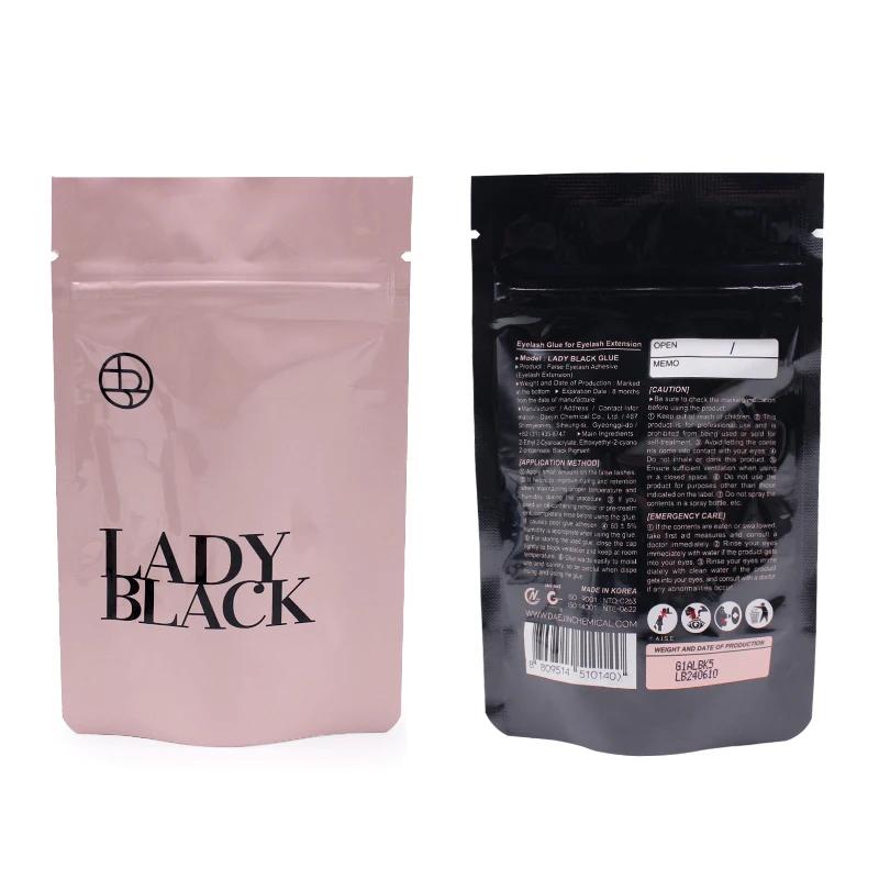 Colle noire originale pour Extension de cils, 10 bouteilles, avec sac Original, faible Irritation, 5