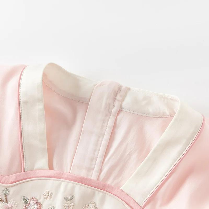 Fur ses-Robe Hanfu de style chinois pour enfants, robe en maille pour enfants, robe douce pour bébés