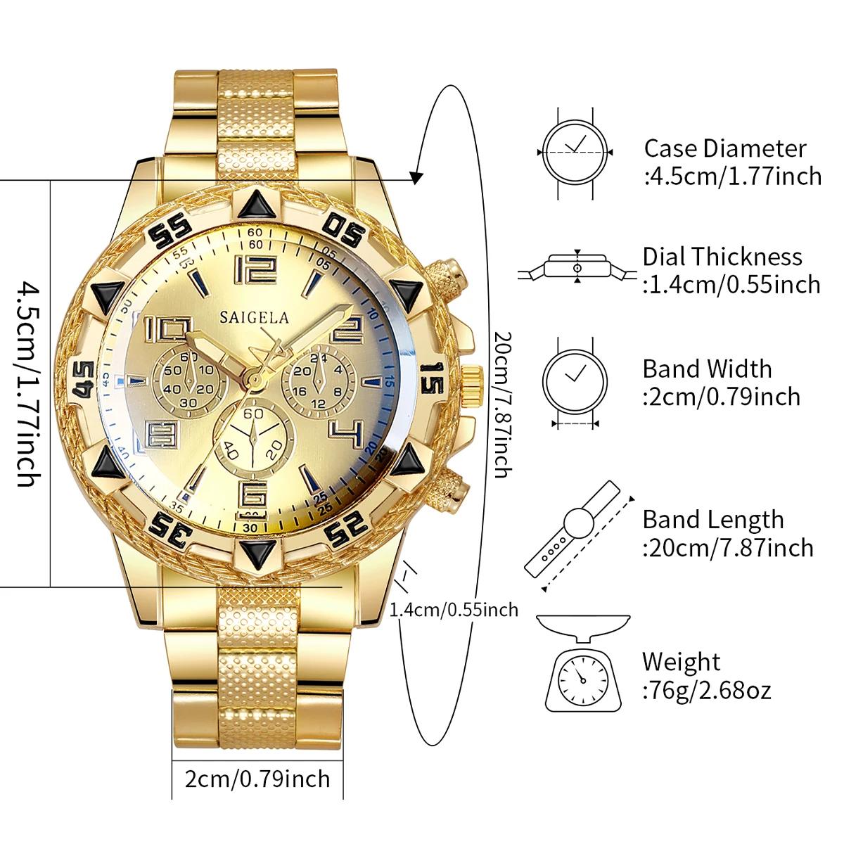 4 pièces/ensemble montres pour hommes mode cadran arabe bracelet en acier montre à Quartz ensemble (