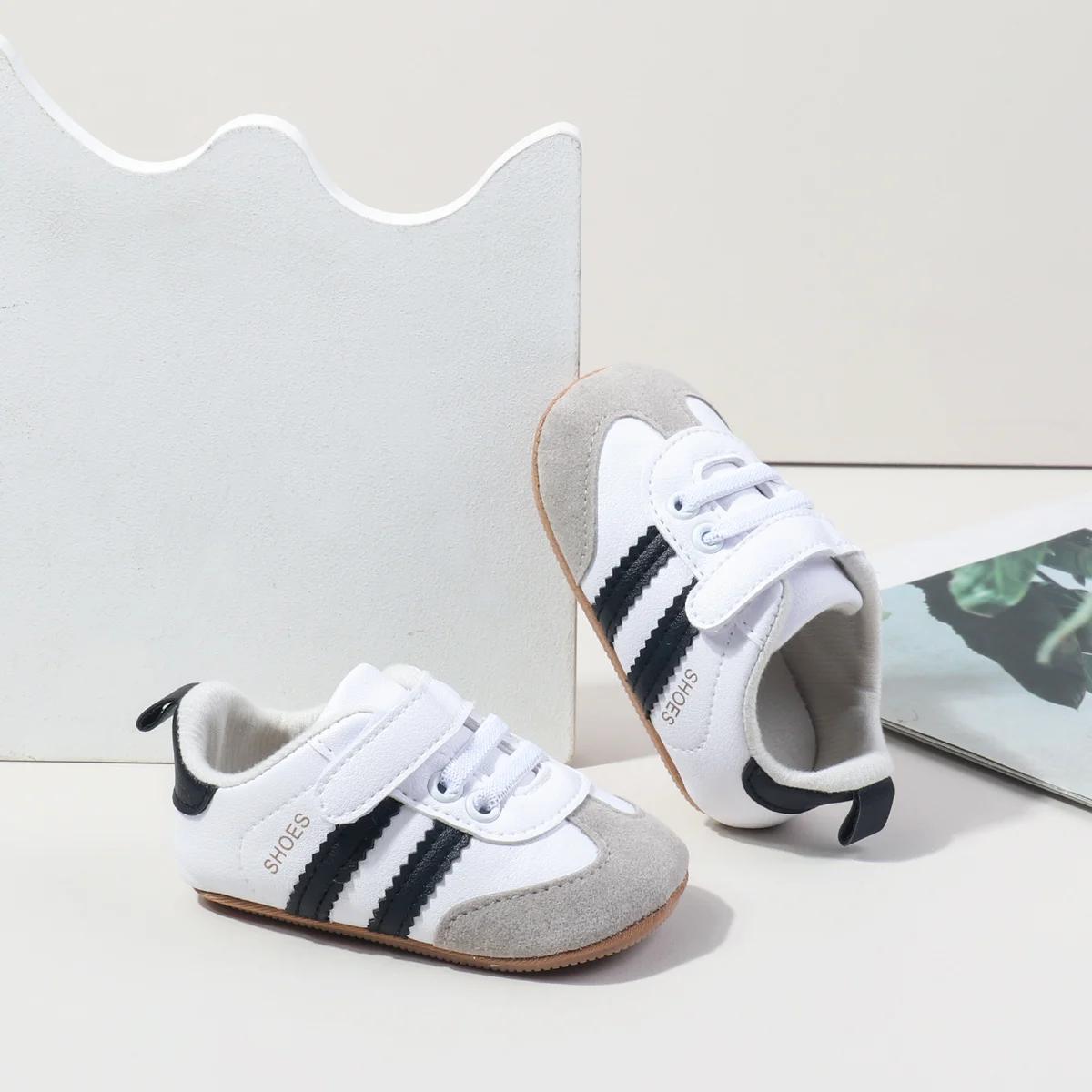 Chaussures unisexes pour bébés de 0 à 18 mois, en cuir PU de haute qualité, pour première marche, in