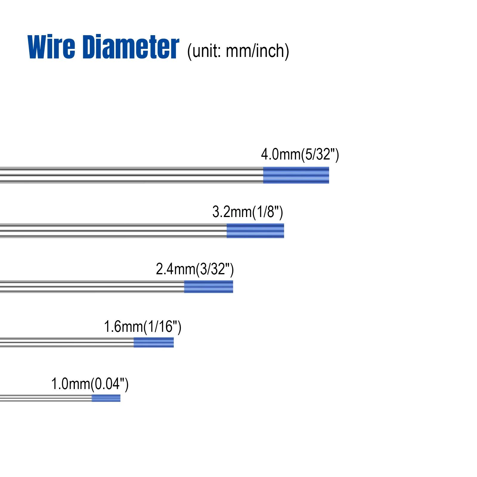 Tête d'électrode 150MM/175MM, aiguille/fil pour Machine à souder TIG WL20 WL15 WR WC20 WZ8 WP, 10 pi
