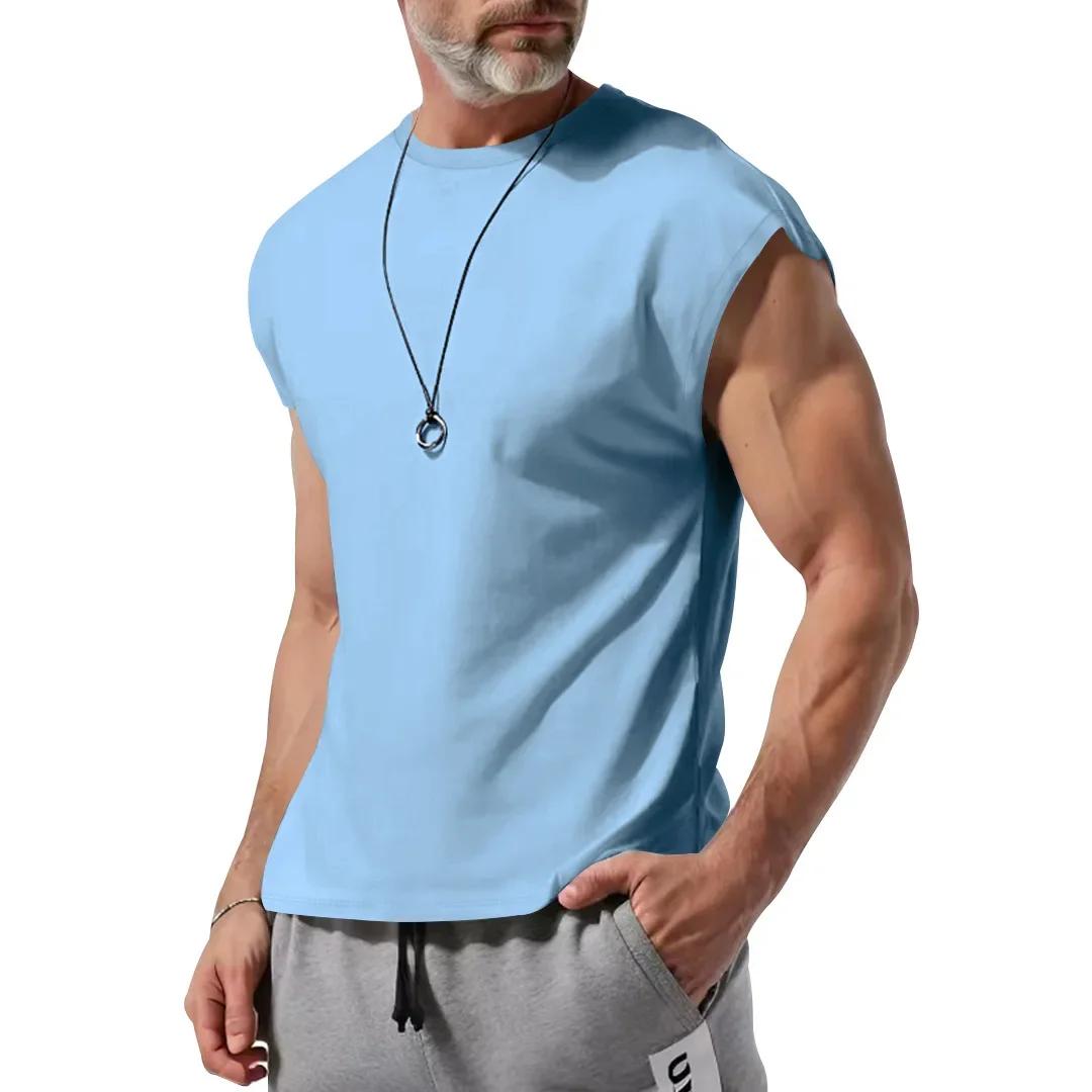 Amazon transfrontalier vêtements pour hommes été nouveau t-shirt sans manches jeunesse décontracté a