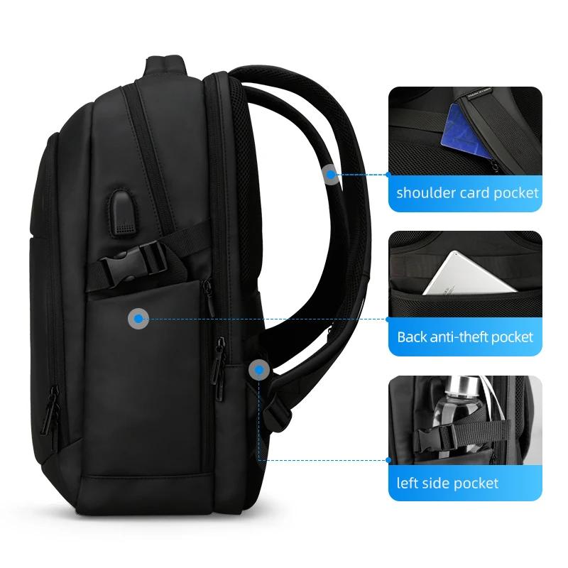 MARK RYDEN-sac à dos étanche pour hommes, 15.6 pouces, avec poches multicouches, chargement USB, pou