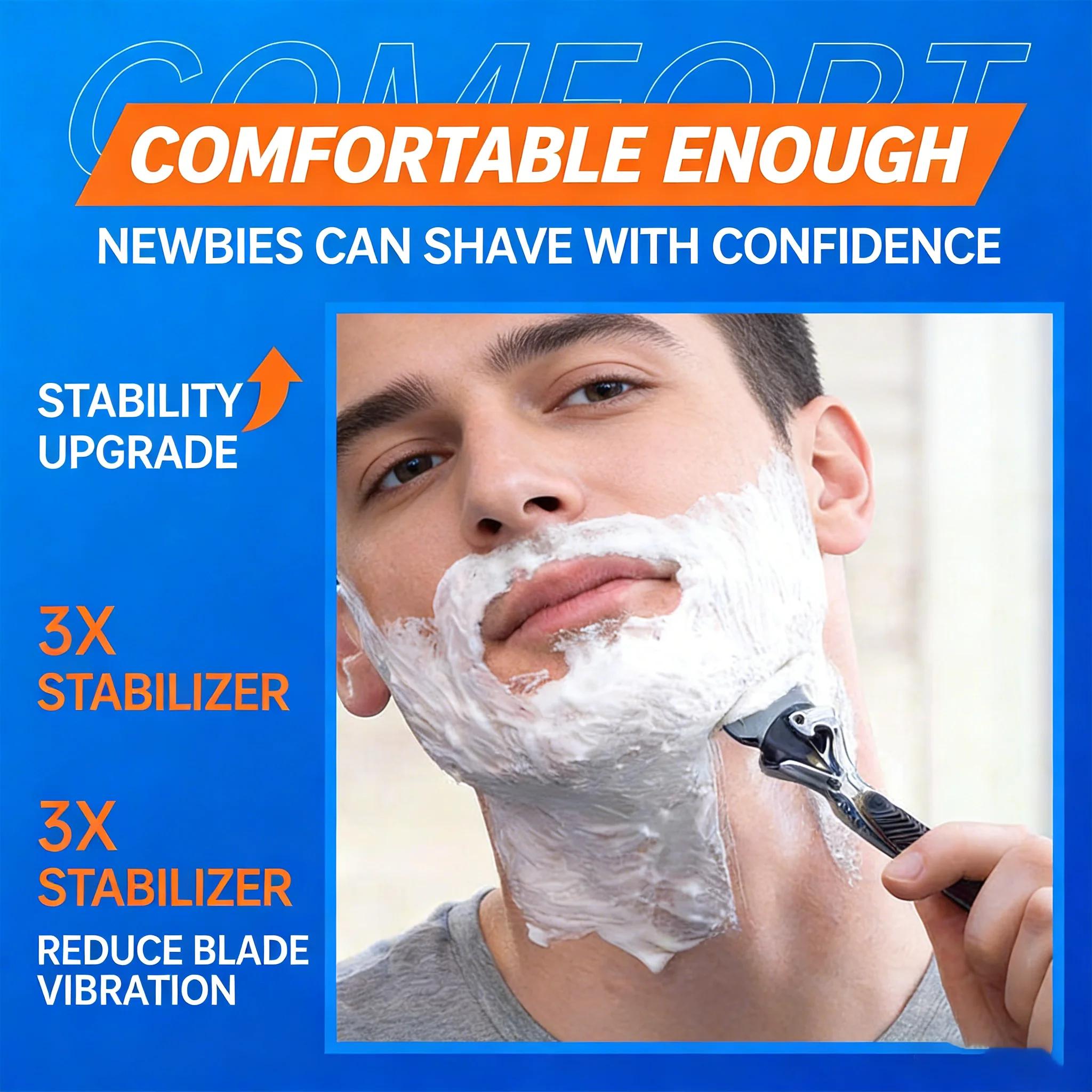 Rasoir Gillette Fusion5 ProGlide pour hommes, ensemble de rasoirs pour hommes, lame de rasoir, manch