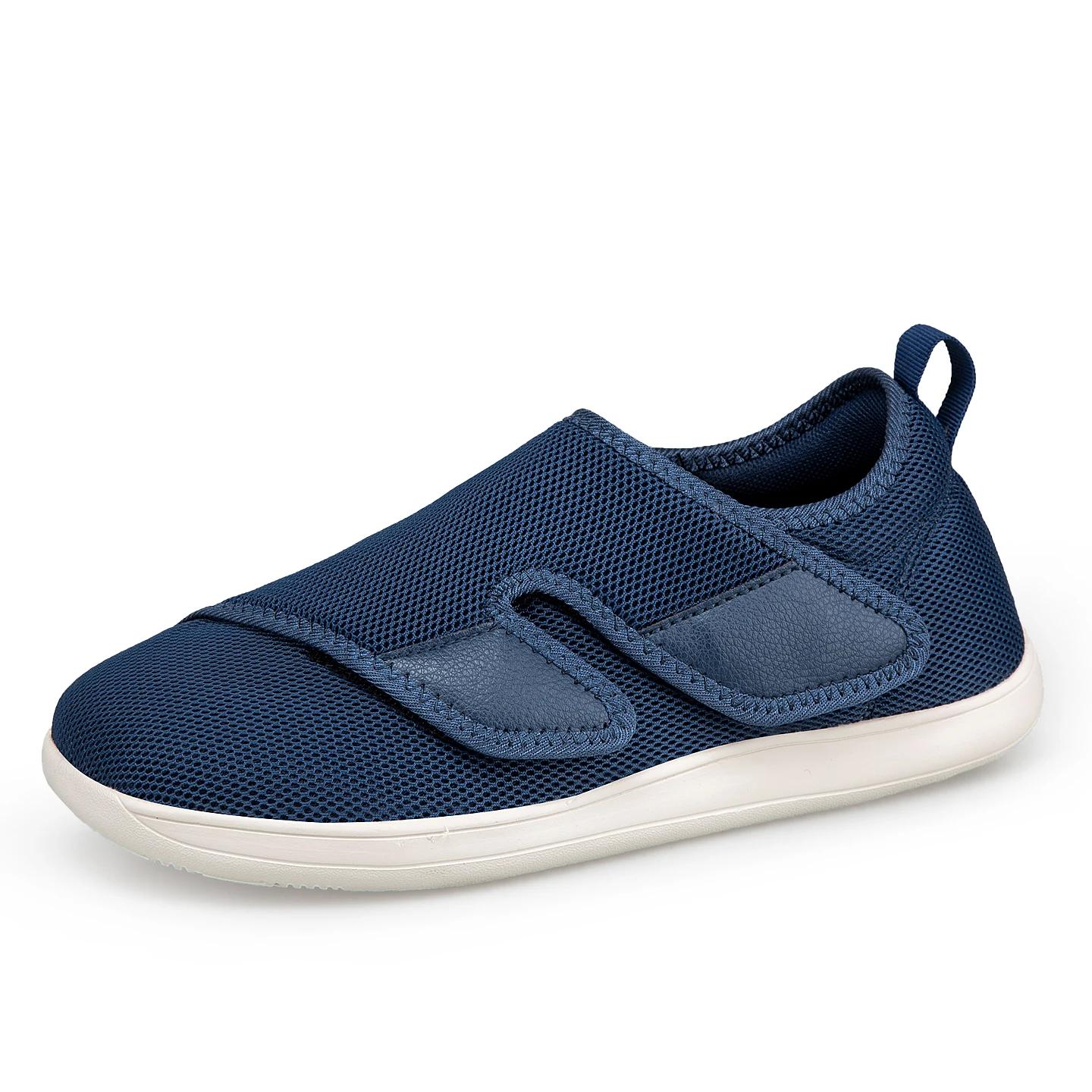 Chaussures Diabétiques Homme EasyTop pour Personnes Âgées, Orthopédiques, Pieds Gonflés, Réglables, 