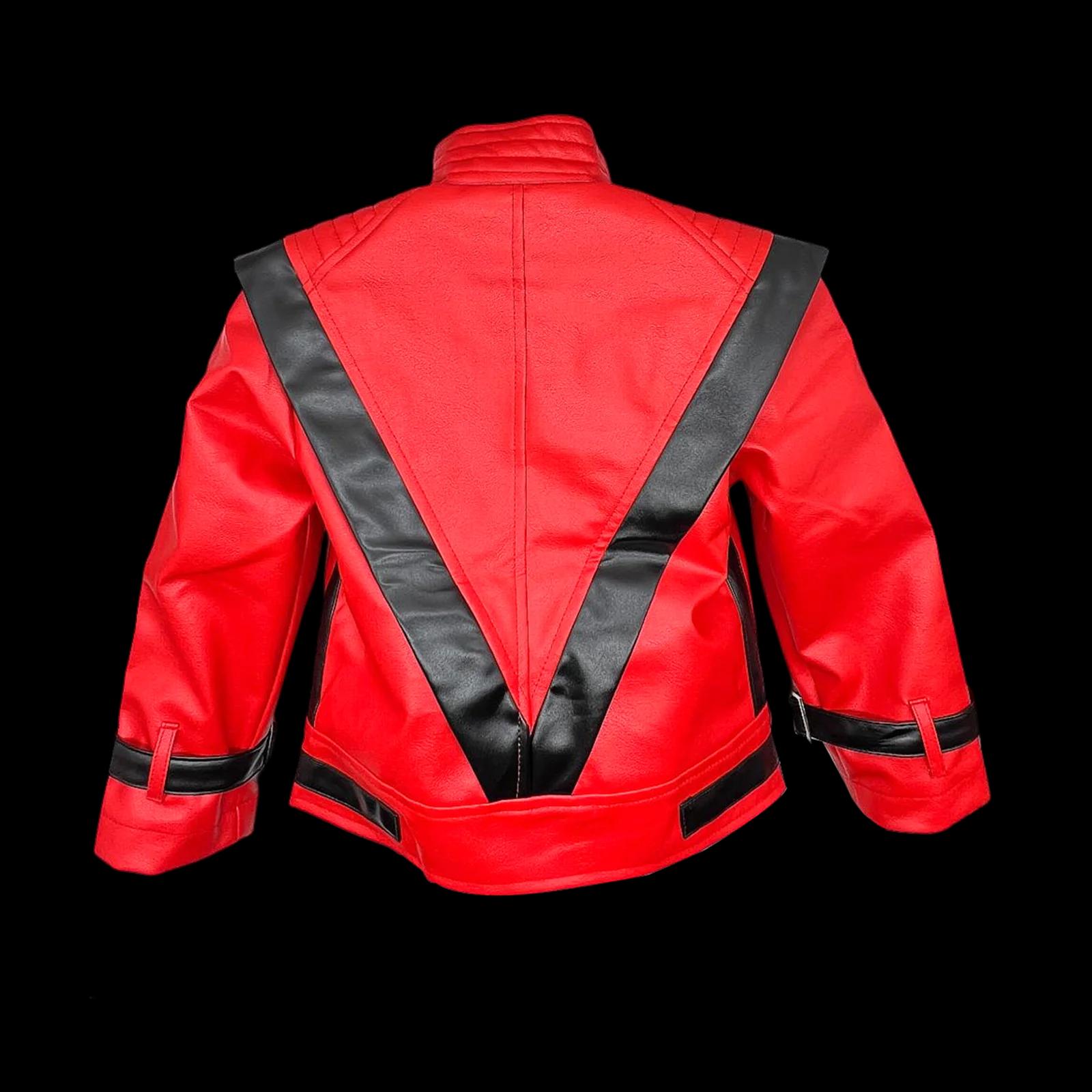Veste en cuir rouge pour enfants, cadeau d'anniversaire d'Halloween, convient aux garçons et filles 