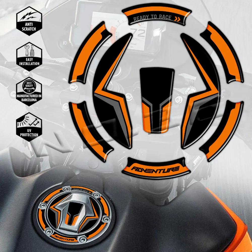 Autocollant 3D pour bouchon de réservoir de moto, Protection des gaz, en Fiber de carbone, accessoir