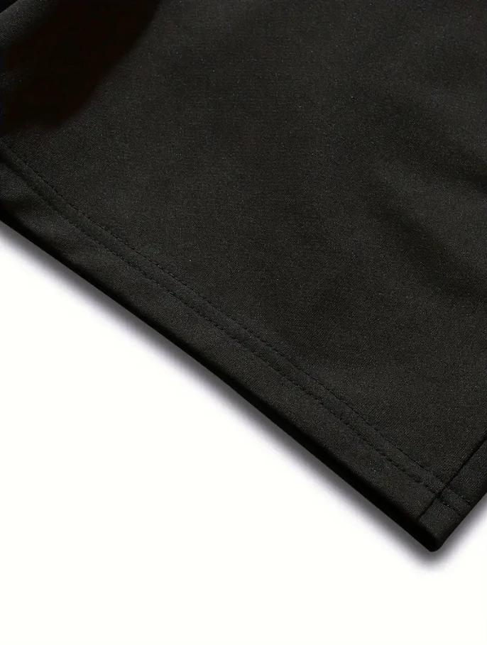 Ensemble décontracté confortable pour homme, t-shirt à col rond et short à taille élastique avec imp