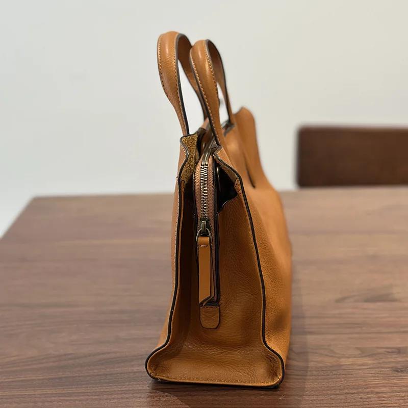 Sac à main Johnature 2026 Printemps Nouveau en cuir véritable, sac fourre-tout décontracté et polyva