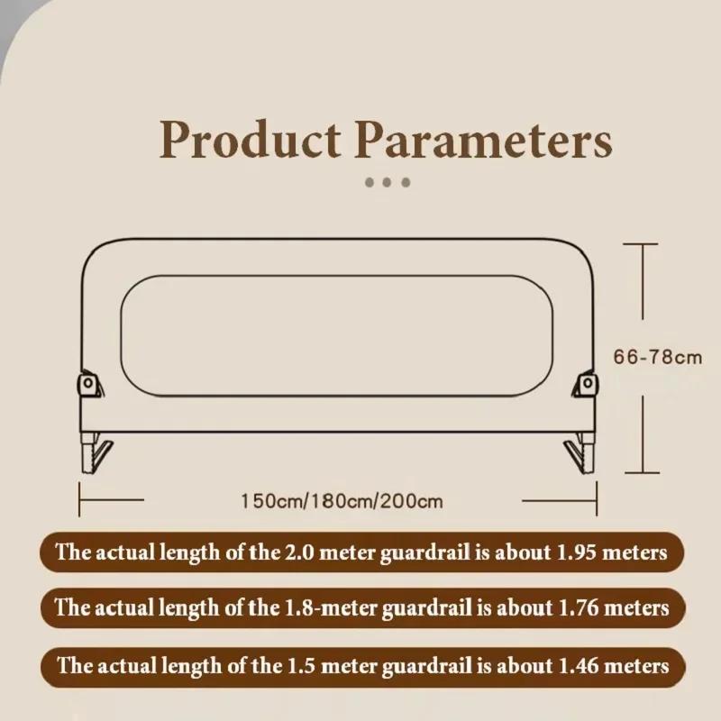Barrière de lit IMBABY pour tout-petits, réglable et pliable, garde-corps de lit pour bébé, compatib