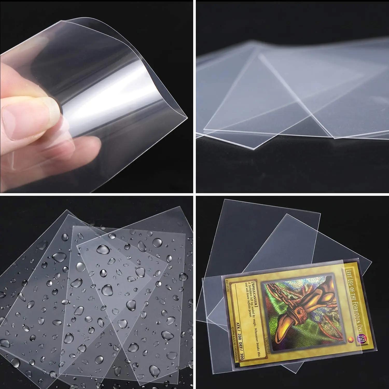 100 pochettes transparentes pour cartes, adaptées aux jeux de cartes TCG, protection pour cartes Pok