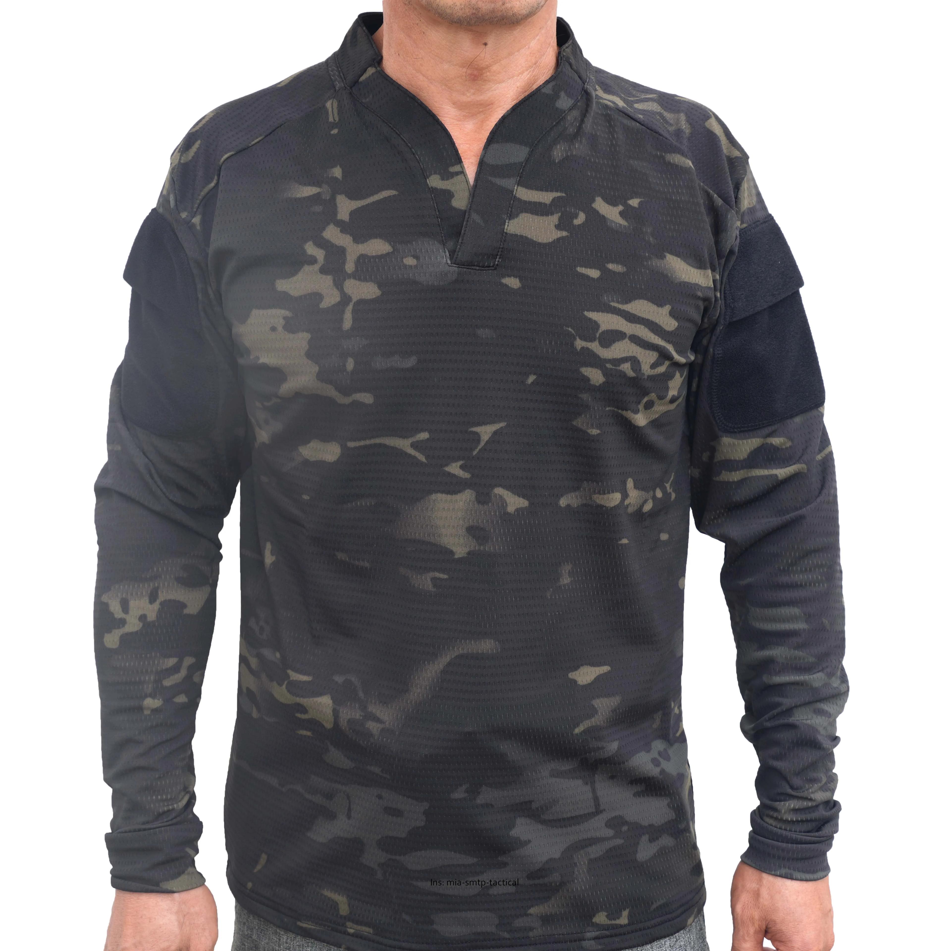 Chemise de combat respirante style Cag SMTP002 pour hommes à manches longues