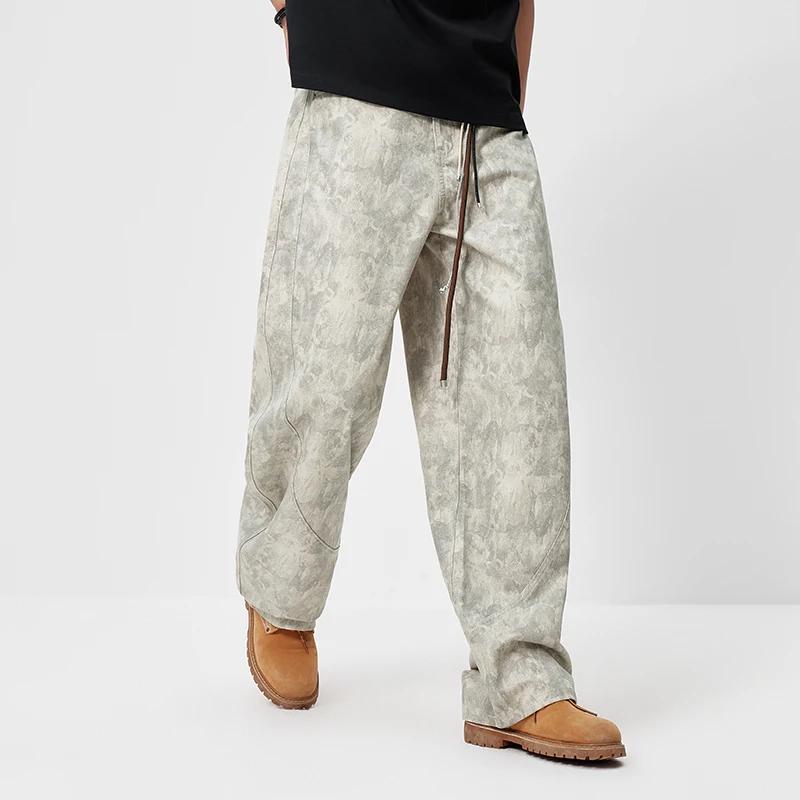 Jean Homme Semir Camouflage 2026 Imprimé Coupe 3D Ample Style Urbain Décontracté Quotidien Doux Conf