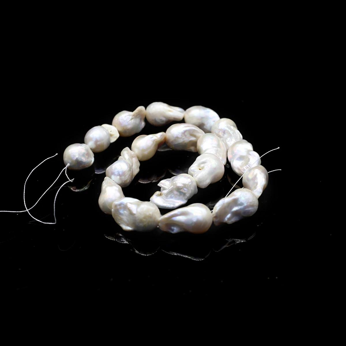 Perle d'Eau Douce Blanche Naturelle, de Forme Irrégulière Baroque, Accessoires pour Fabrication de B