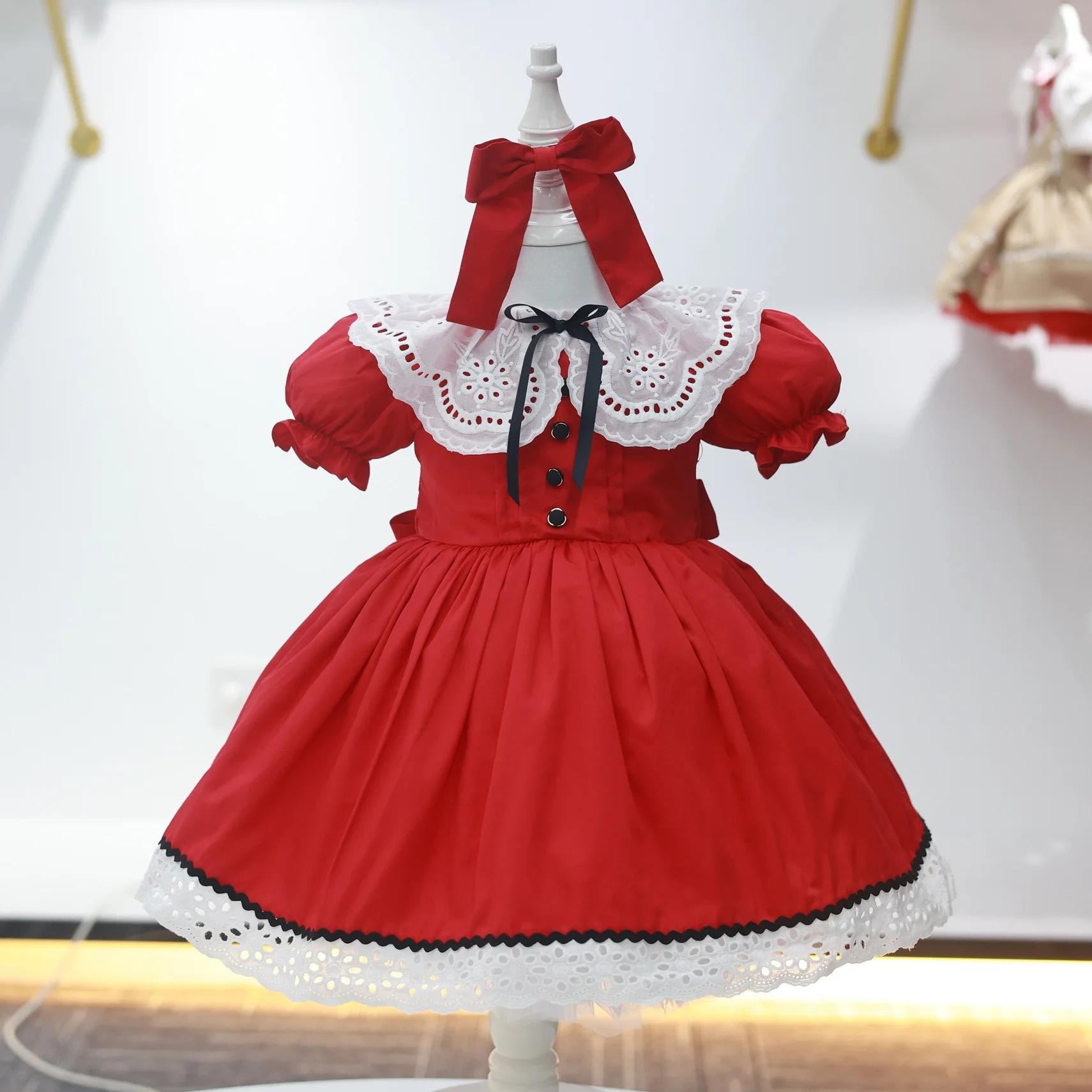 Robe d'été pour bébé fille de 0 à 12 ans, rouge, turc, Vintage, princesse, robe de bal, pour anniver