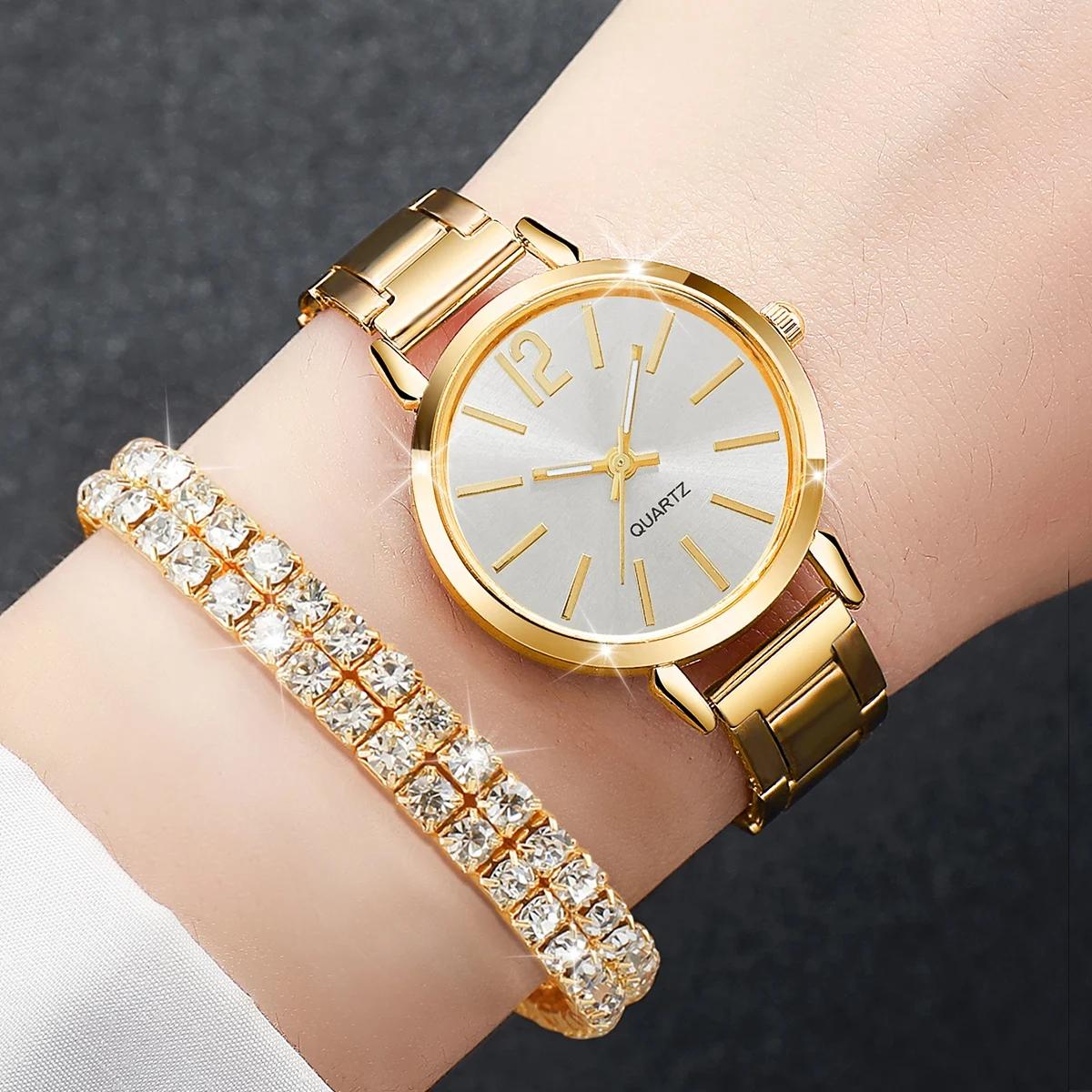 6 pièces/ensemble montre pour femme mode bracelet en acier montres à Quartz ensemble de bracelets en