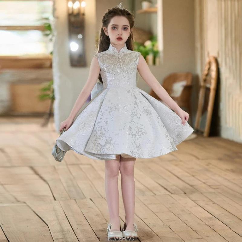 Robe de cérémonie pour enfants 2026, style princesse courte, tenue d'été pour enfants, idéale pour c