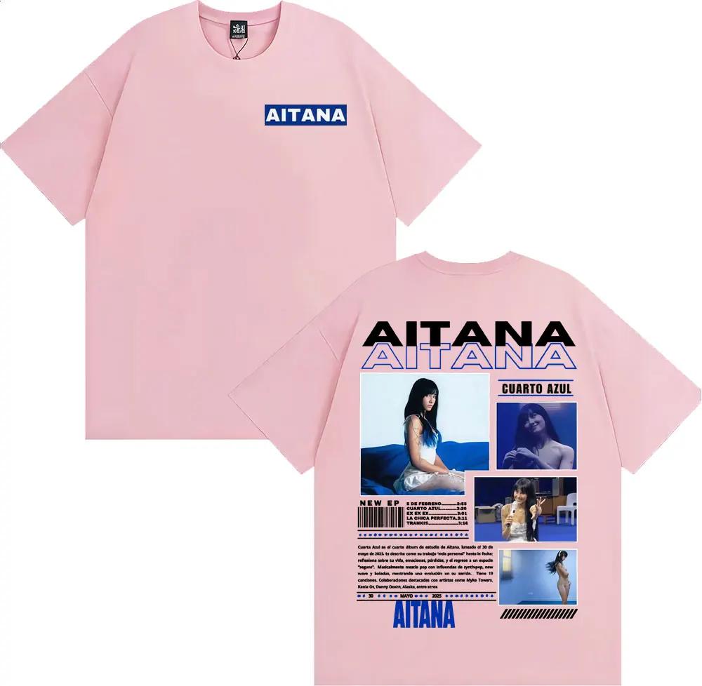 Chanteur Aitana Cuarto Azul Album 2025 Tour T-shirt Hommes Femmes Mode Esthétique Manches Courtes T-