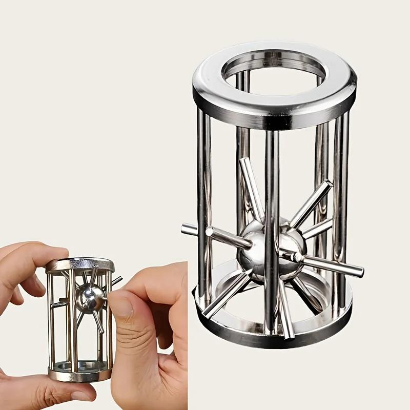 Jeu de défi à cage en acier inoxydable, jouet puzzle multicouche complexe pour adultes, cadeau idéal