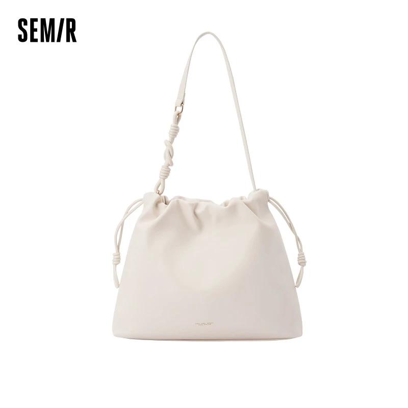 SEMIR-Sac à Main Rétro pour Femme, Fourre-Tout Français, Fouet Paresseux, Initié, Grande Capacité, P